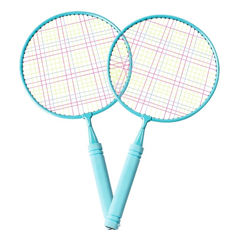 2 Stuks Kinderen Badminton Rackets Set Familie Spelen Mini Badminton Racket Lichtgewicht Grote Zweet Spot Badminton Rackets Voor Kids