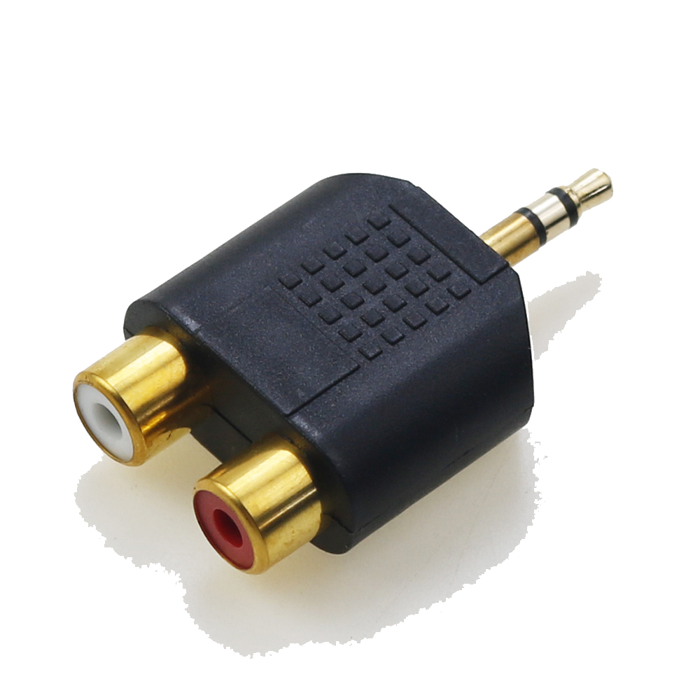 2 STUKS Dual RCA Male/Vrouwelijk naar RCA 3.5mm 6.5mm 6.5mm 1/8 "1/4" mono stereo adapter Connector: MULTI