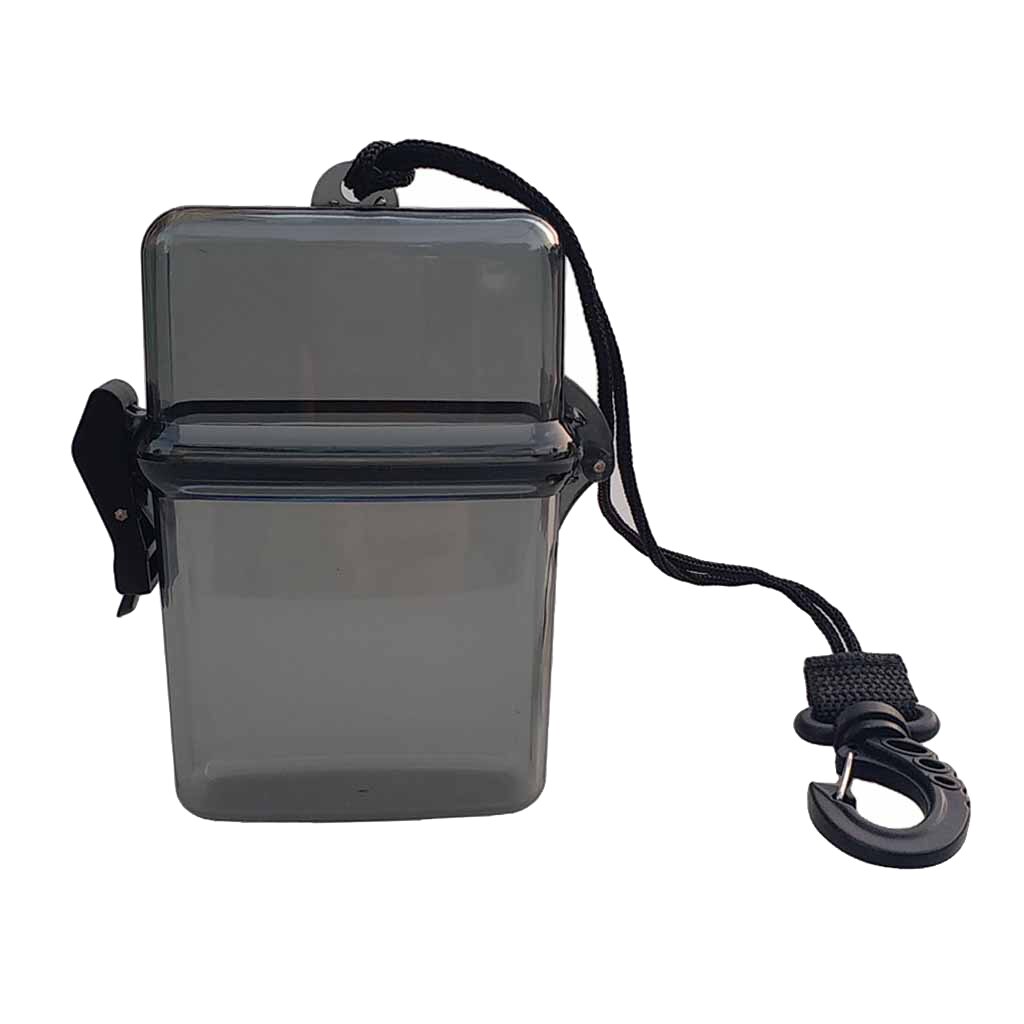 Bolsas de buceo de plástico contenedor de caja seca impermeable con Clip giratorio de buceo Kayaking Sailing: Transparent Gray