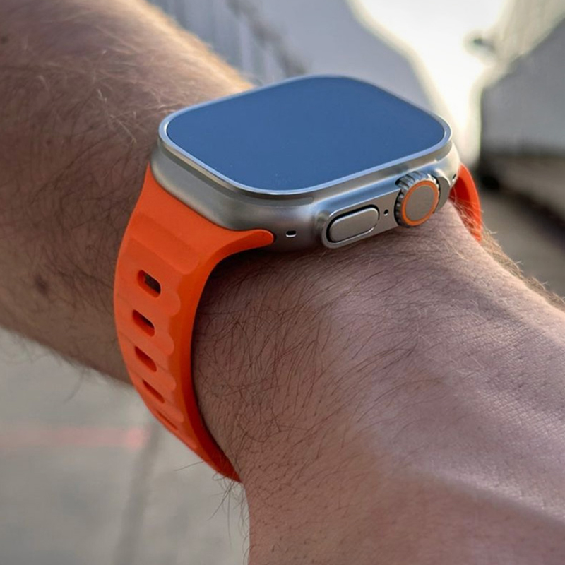 Siliconen Band Voor Apple Horlogeband 49Mm 44Mm 45Mm 40Mm 41Mm 49 Sport Correa Horlogeband Iwatch Serises 8 7 6 5 Se Ultra