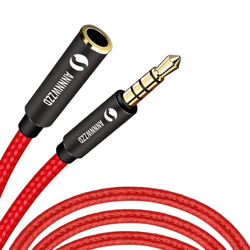 3.5Mm Audio Verlengkabel Jack 3.5Mm Man-vrouw Extender Kabel Voor Hoofdtelefoon Huawei P20 Iphone 6S MP4 Speler Audiokabel: 0.5m