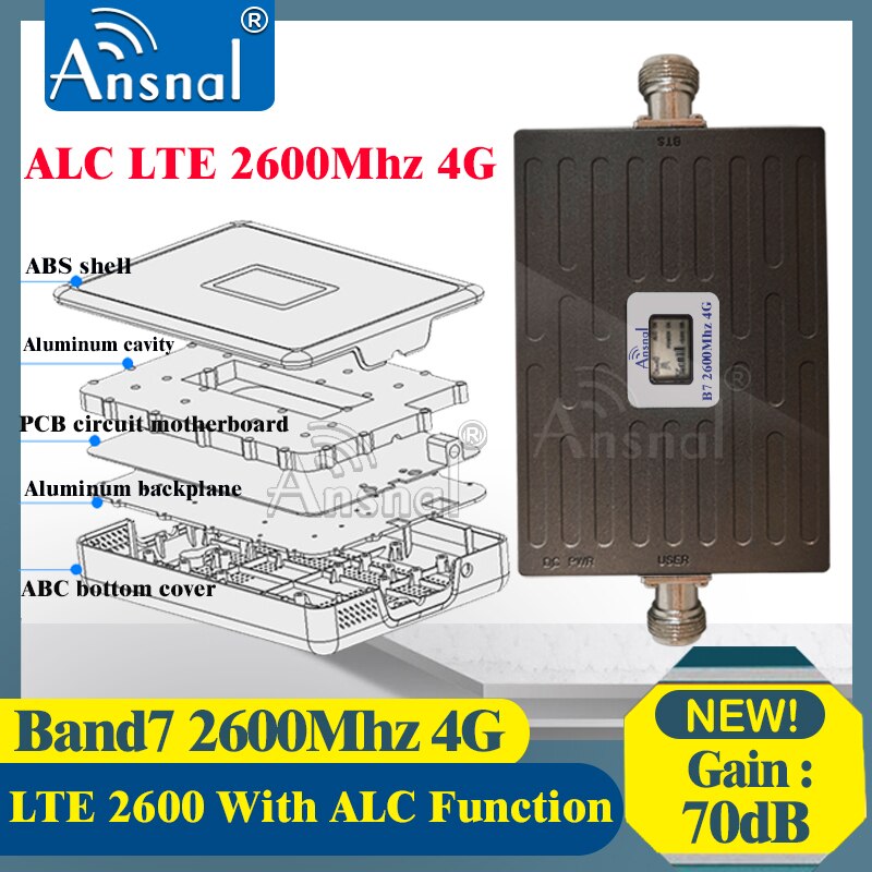 Upgraded 2600Mhz LTE 4G Cellular Amplifier B7 LTE FDD 2600Mhz 4G Network Mobile signal Booster 4G Signal Repeater