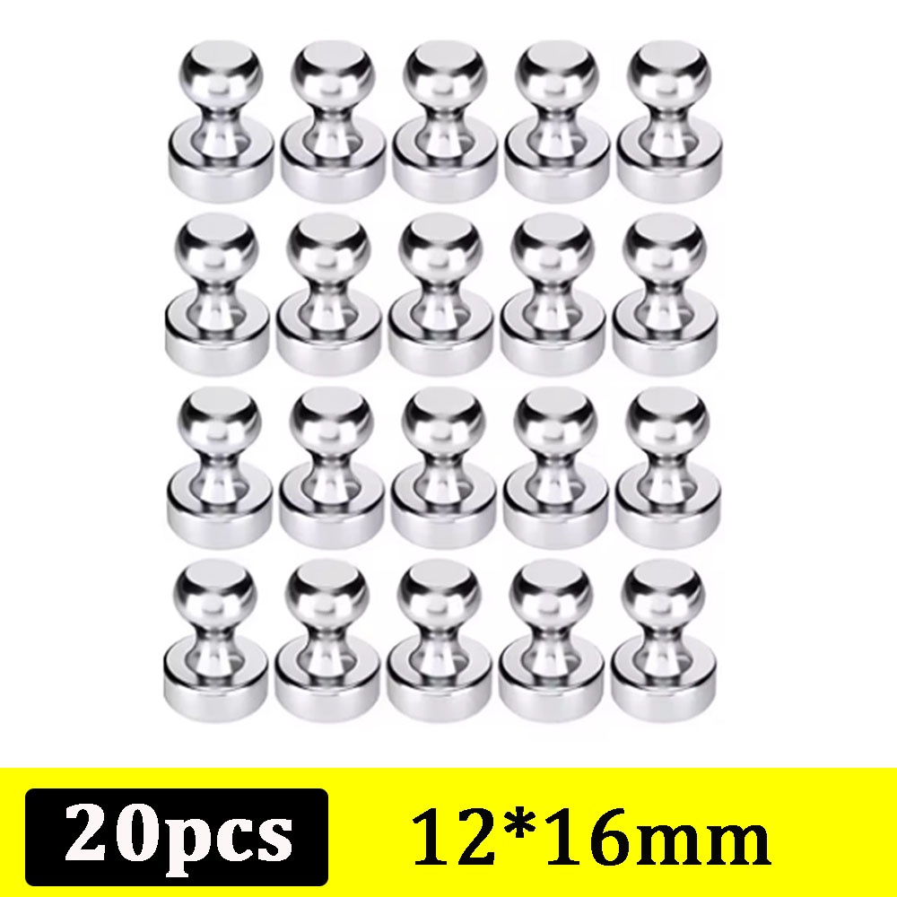 10/20/40/50pcs Strong Push Pin Magnet, Metal Magnet Strong Magnetic Pin Refrigerator Whiteboard Magnetic Pin Office Supplies: Brown