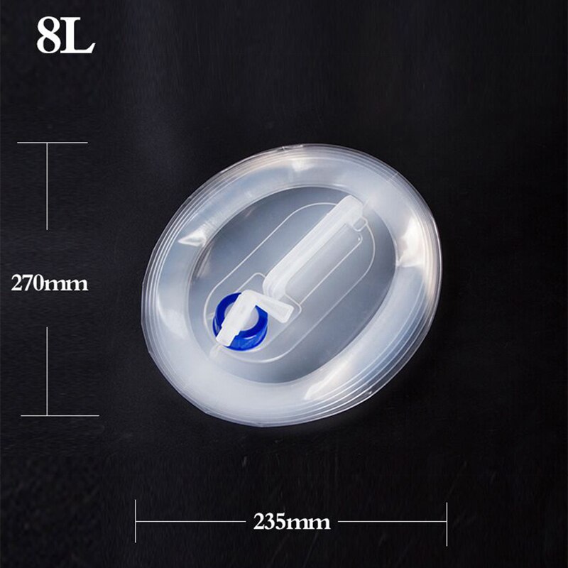 Pe Opvouwbare Emmer Opvouwbare Waterzak Pe Food Grade 3L/5L/8L/10L/15L Draagbare Water opslag Container Voor Wandelen Outdoor Camping: 8L