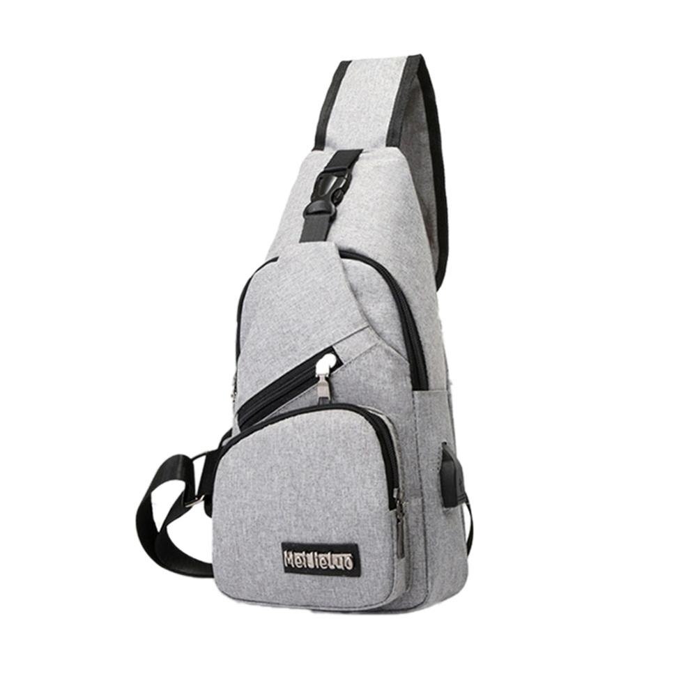 Mannen Canva Bag Pack Reizen Wandelen Cross Body Messenger Schoudertas Sling Borst Pouch: 2