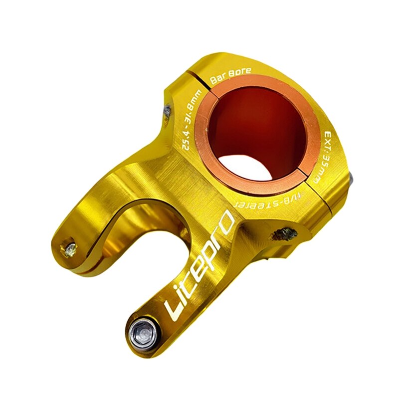 Litepro Road Bicycle Stem 25.4Mm Short Stems Lightweight Handlebar Stem O Degree For 35Mm Bike Handlebar: Burgundy