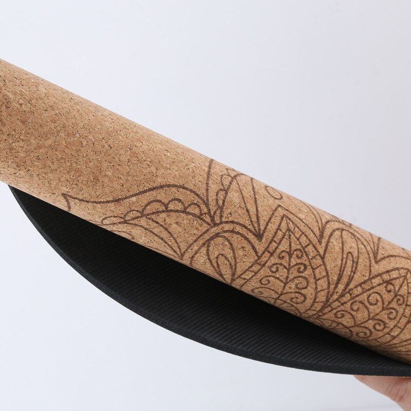 Cork small round yoga mat non-slip natural rubber round meditation mat meditation cushion