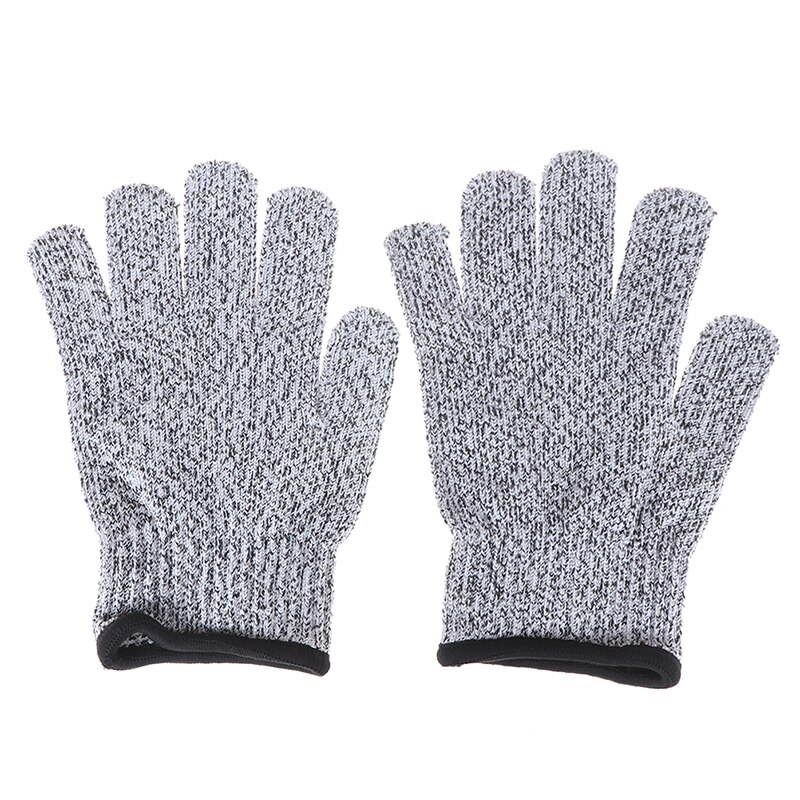 1Pair Anti-cut Gloves 5 Cut resistant Safety Gloves HPPE Material Protective Glove For Children Kids Baby Safety: Gray