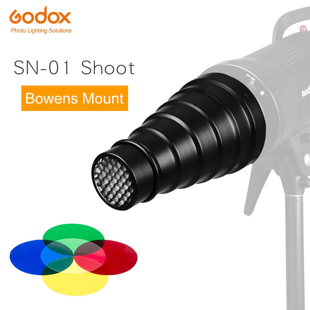 GODOX SN-01 Bowens grote Snoot Studio Flash Accessoires Professionele Studio licht Fittings Geschikt voor S-type DE300 SK400 II