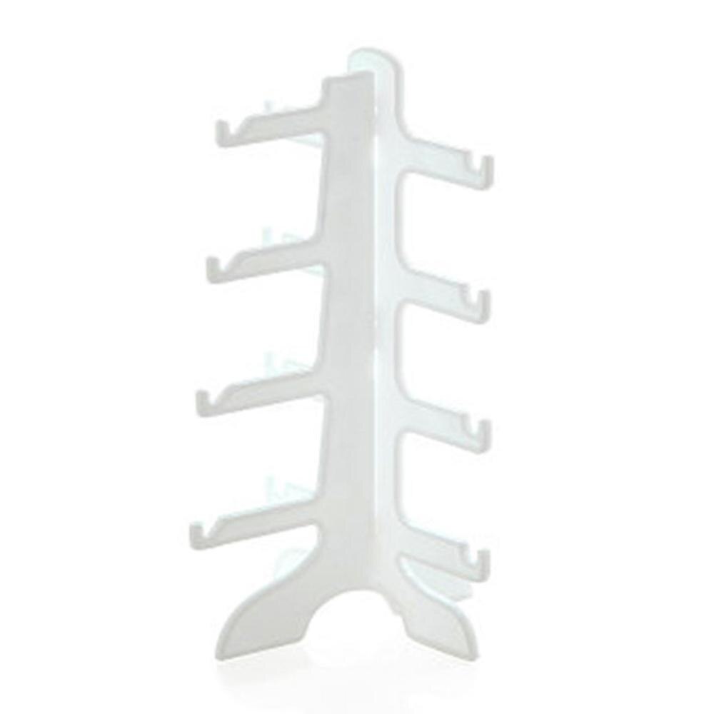 4 Layer Plastic Frame Display Stands 3 Colors Sun Glasses Eyeglasses Plastic Eyewear Counter Showing Stand Holder Rack: White 4 Layers