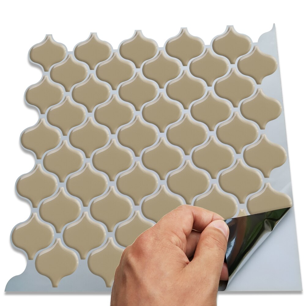 3d mosaik vinyl køkken peel and stick backsplash selvklæbende tapet klistermærke flise  - 1 ark