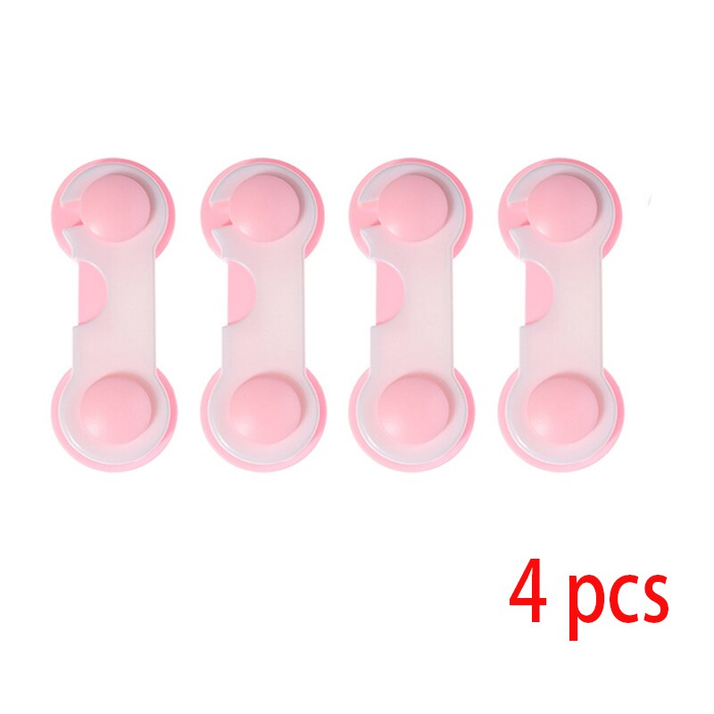 4pcs/lot Multi-function Child Baby Safety Lock Cupboard Cabinet Door Drawer Safety Locks Children Security Protector: Gold