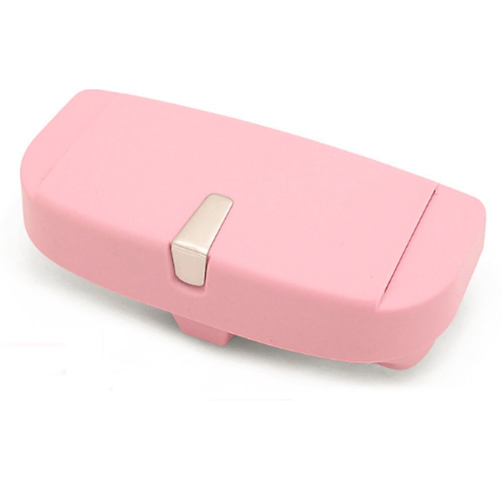 Glasses Case Holder Multifunctional Eyeglass Case Box The Holder For Glasses In The Car Universal Sunglasses Holder Accessories: Pink