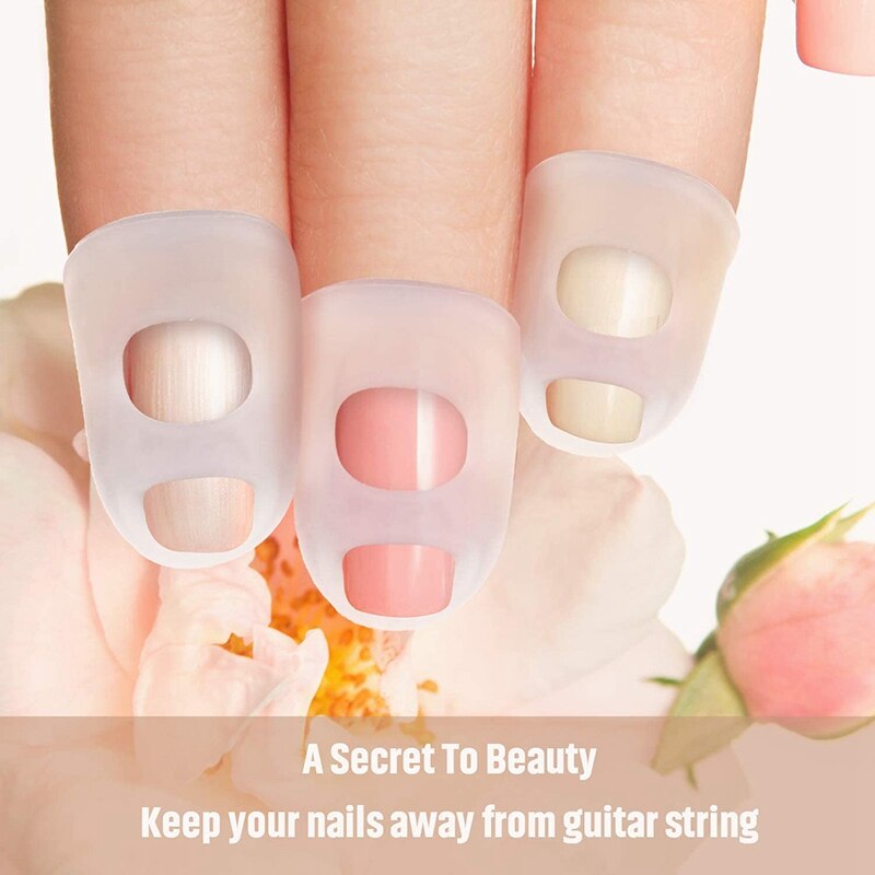 58 piezas púas de guitarra púas para pulgar púas de guitarra de Metal película protectora de la yema del dedo accesorios de guitarra de celuloide Kit con electrónica