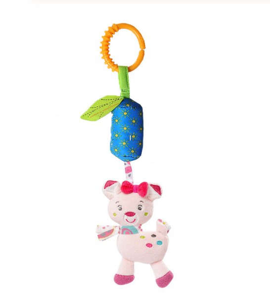 Plush Toy Stroller Crib Car Seat Hanging Baby Toys Clip On Wind Chime Teether Rattle Toy: Sheep