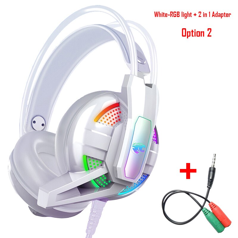 PS4 Gaming Hoofdtelefoon 4D Stereo Rgb Licht Koptelefoon Video Game Headset Met Microfoon Voor Xbox One/Laptop/ pc Tablet Gamer: Option2