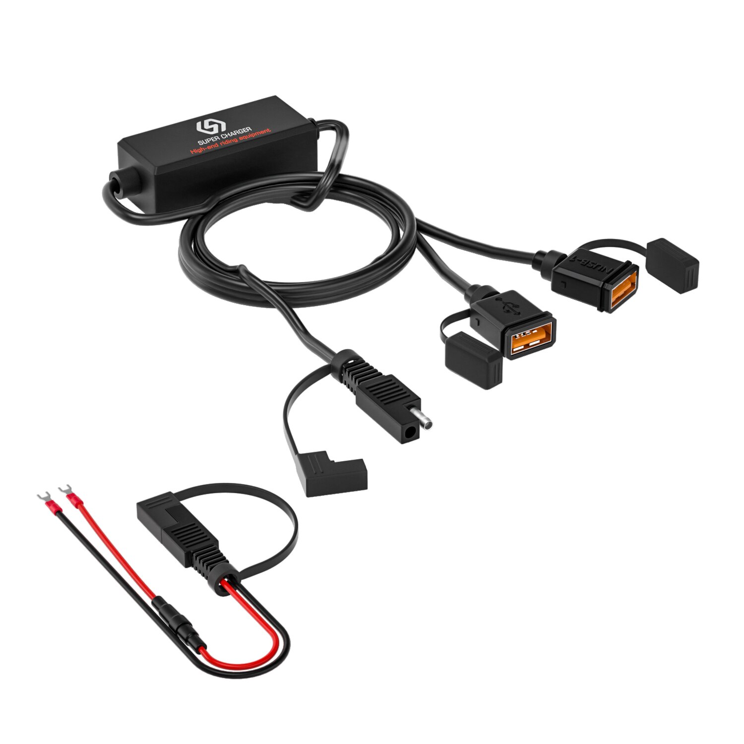 Cargador rápido SAE a USB para motocicleta, adaptador de desconexión de enchufe, resistente al agua, 36W, QC3.0, carga rápida 3,0, Chip inteligente incorporado