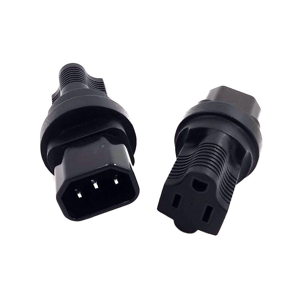 Usa nema 5-15r naar iec 60320-c14 reisstroomadapter amerikaanse 3- polige contactdoos naar  c14 stroomconverter connector industriële gra