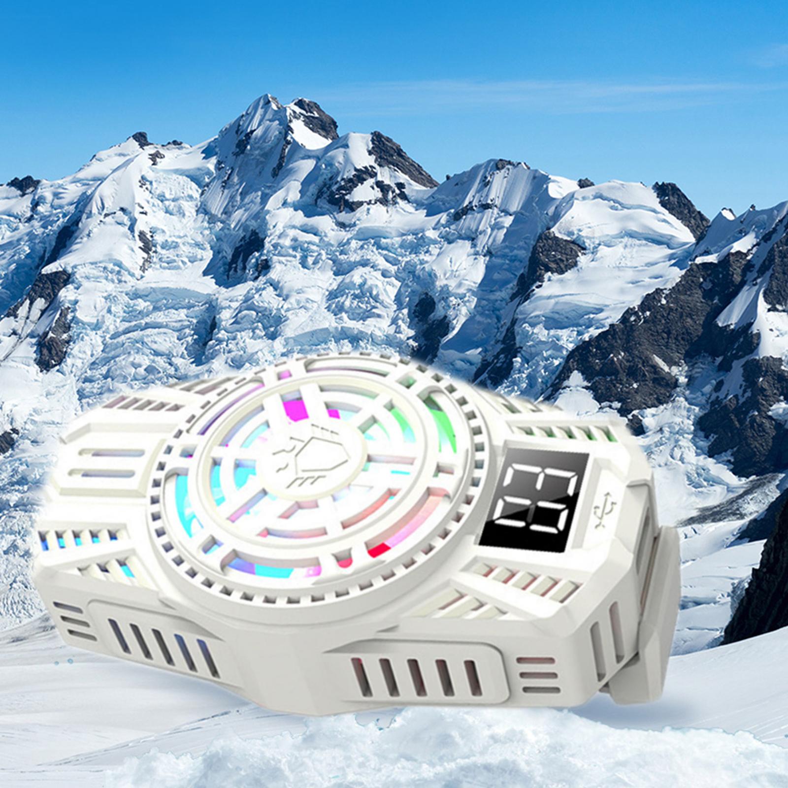 Telefon wentylator chłodnicy szybkie chłodzenie dla 4.5-6.7 calowy telefon z Light Turbo uniwersalny wentylator chłodnicy telefonu dla większości telefonów: White 