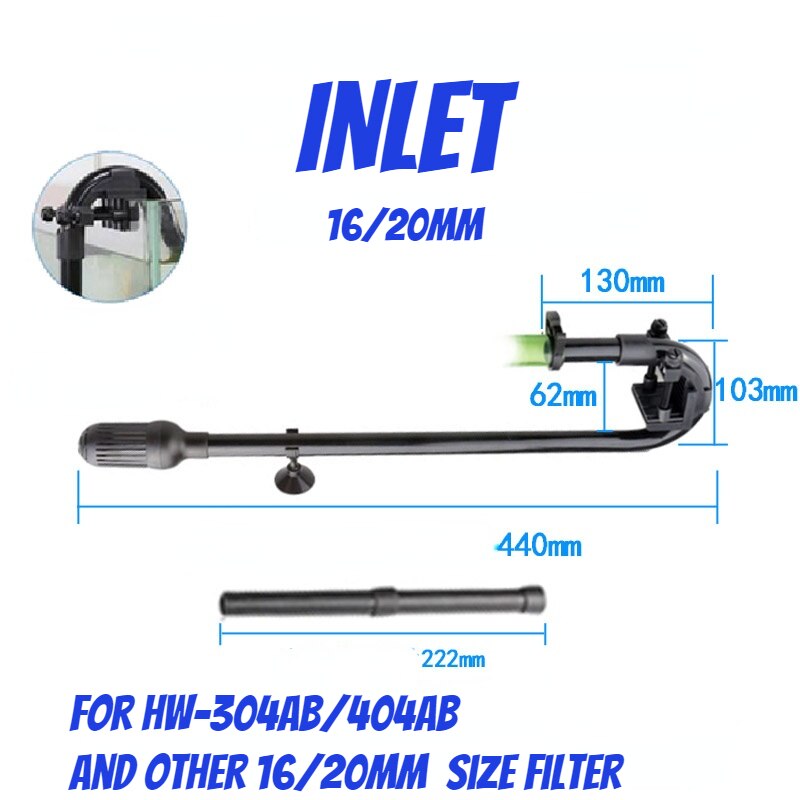 Aquarium Water Inlaat Uitlaat Buis Aquarium Water Instroom Uitstroom Buisleidingen Sunsun HW3 HW4 Externe Filter: 1620mm in