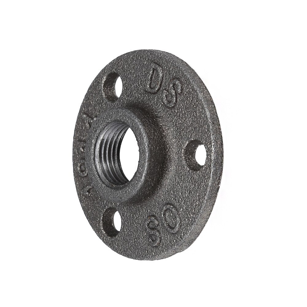 10 Pcs 1/2 "3/4" Black Decoratieve Gietijzer Vloer/Muur Flens Smeedbaar Gietijzer Buisleidingen BSP schroefdraad Gat