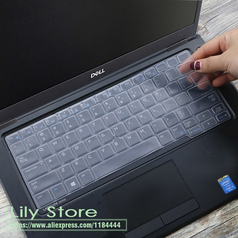 14 tommer silikone notebook laptop tastatur cover beskytter hud til dell latitude 7400 3400 5400 5401 7400: Klar