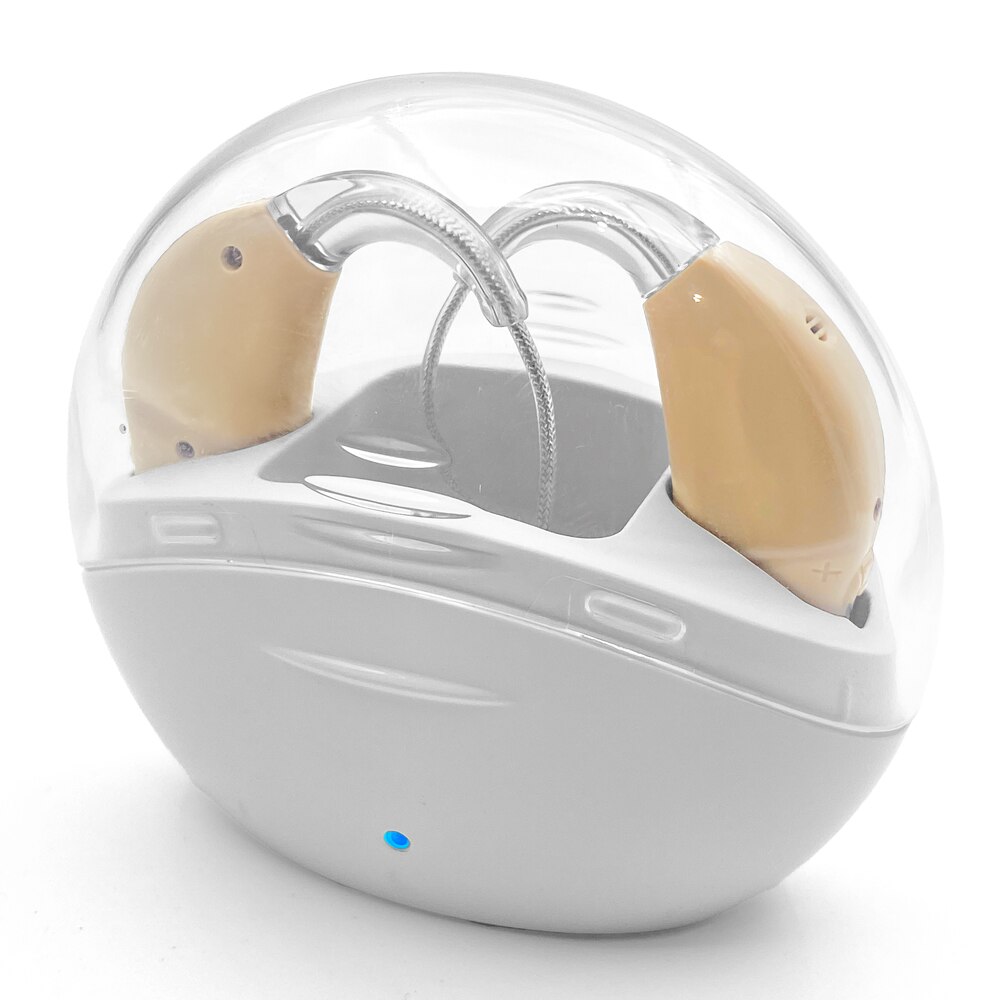 Audífono recargable inalámbrico portátil BTE audífonos para personas mayores amplificador de sonido de carga magnética