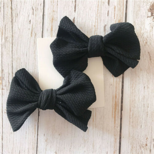 2Pcs Infant Kids Baby Girls Hair Bow Clips Headwear Ribbon Bowknot Barrettes: G