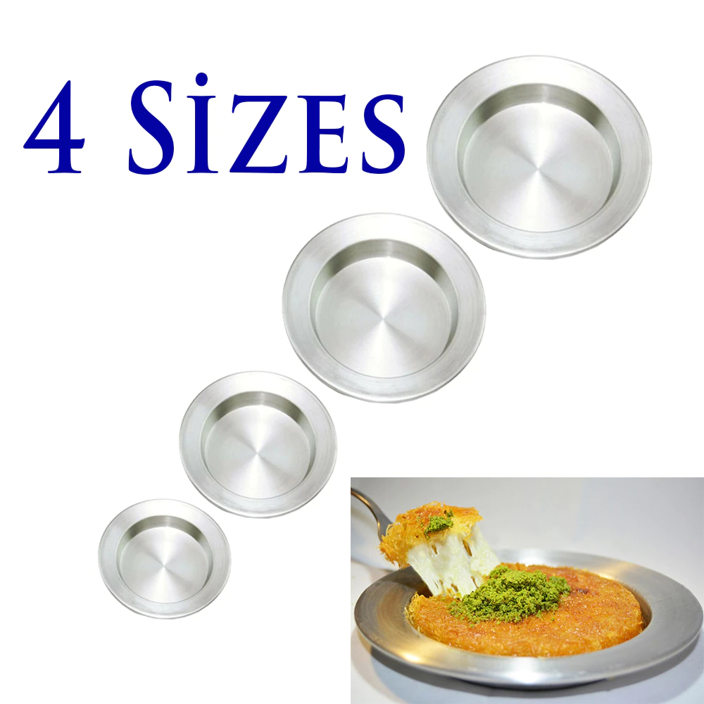 Kunefe – plat traditionnel turc en aluminium inoxydable, plat de présentation pour Dessert, Gaziantep, toutes les tailles
