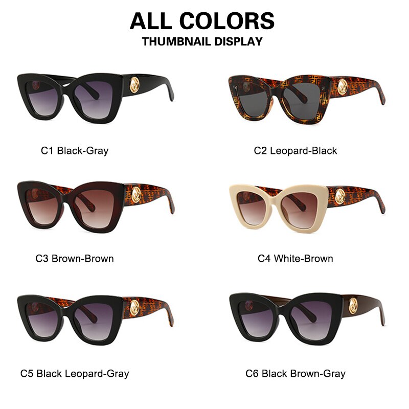 Madeliny cat eye solbriller kvinder vintage klassisk cateye solbriller gradient brand retro briller  uv400 ma056