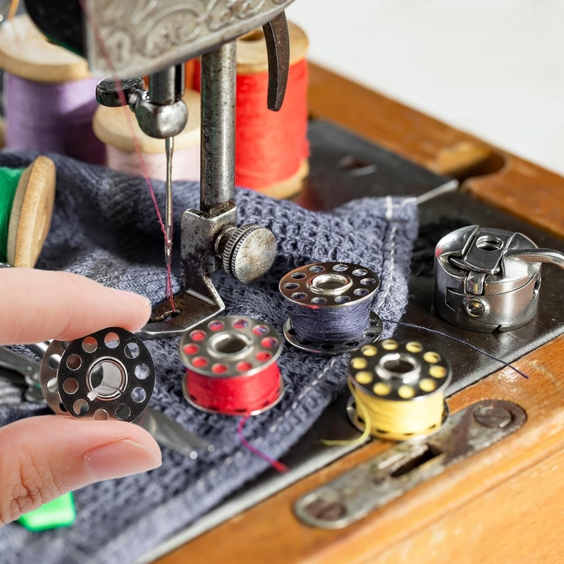 5-50Pcs Metal Bobbins Household Sewing Machine Coil Roller Empty Spool Iron For Silk Thread Winding Brother Tailoring Parts