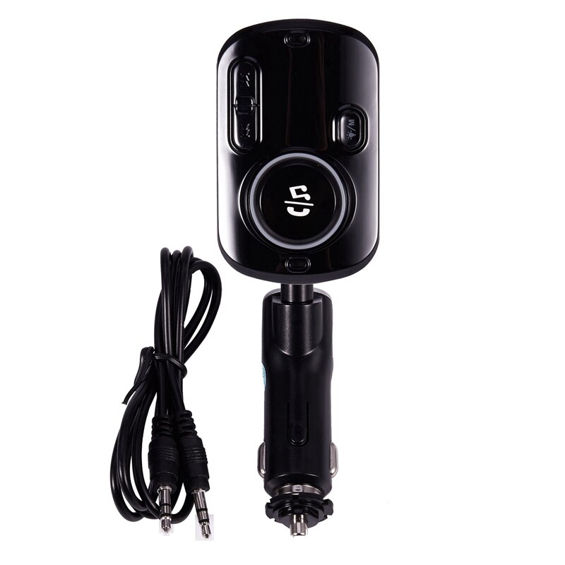 -Bluetooth Fm-zender, draadloze Auto Fm Modulator Auto Mp3 Speler Car Kit Handsfree Bluetooth Car Charger Met Ambient Ligh