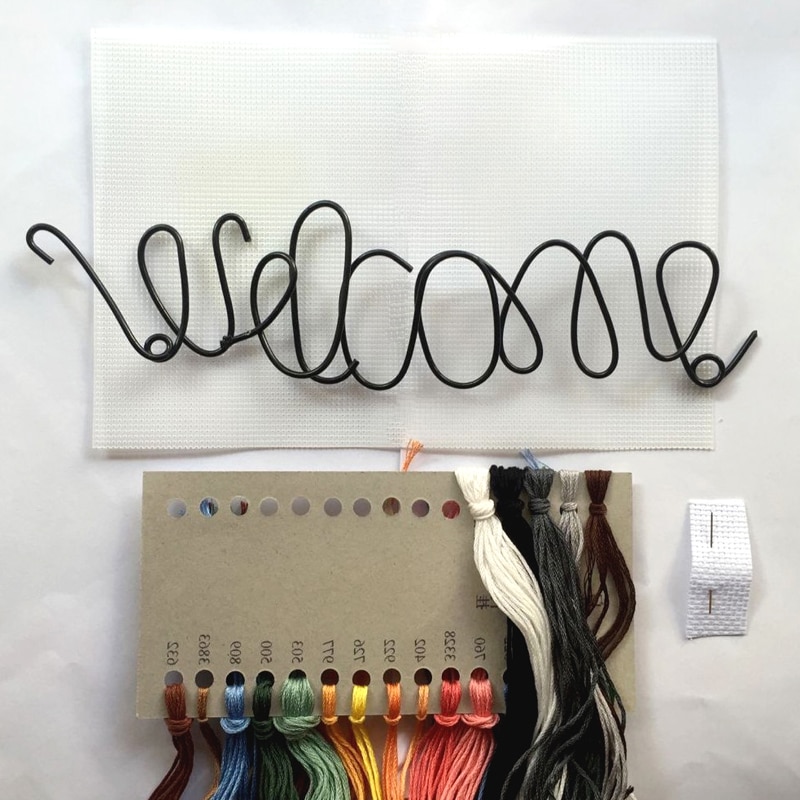 Plastic Cross Stitch Home Decoration Landscape Welcome COUNTED CROSS STITCH BANNER KIT 14 Count Embroidery Sets