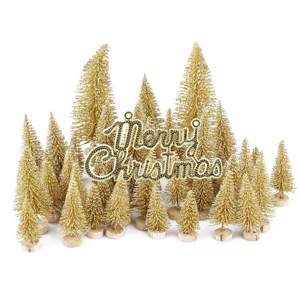 Mini arbre de noël coloré de 57 pièces | Faux pins, accessoire Photo de noël diy, décoration de Table pour fête de noël, décor de maison pour nouvel an