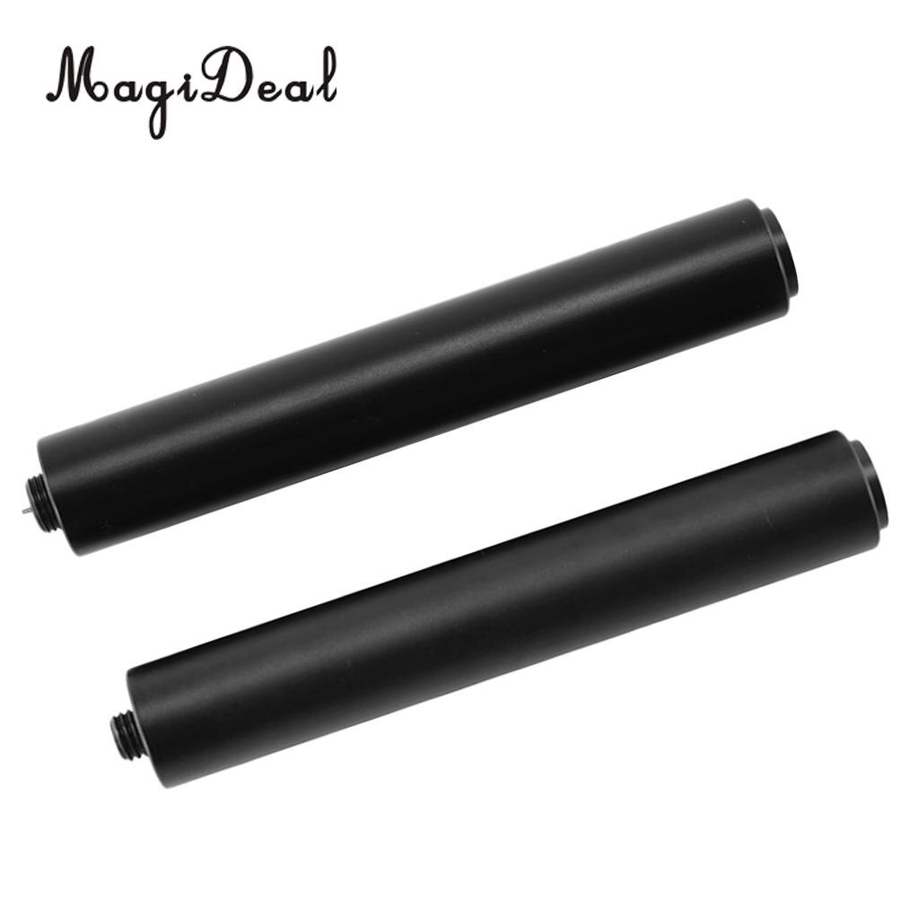 2 stks/set Aluminium Biljartkeu Uitbreiding Extender Adapter Voor Mezz en Amerikaanse Biljart Signalen Sticks Zwart