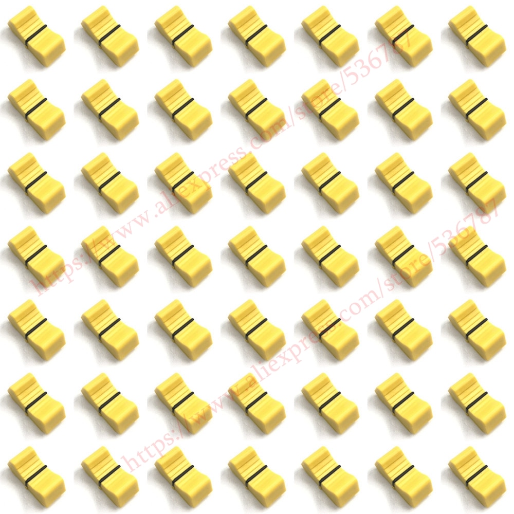 50PCS Fader knob yellow color Mixer Slider Fader Knobs FOR ALLEN &amp; HEATH XONE 1D 2D 3D 4D 32 62 464 S2 replacement