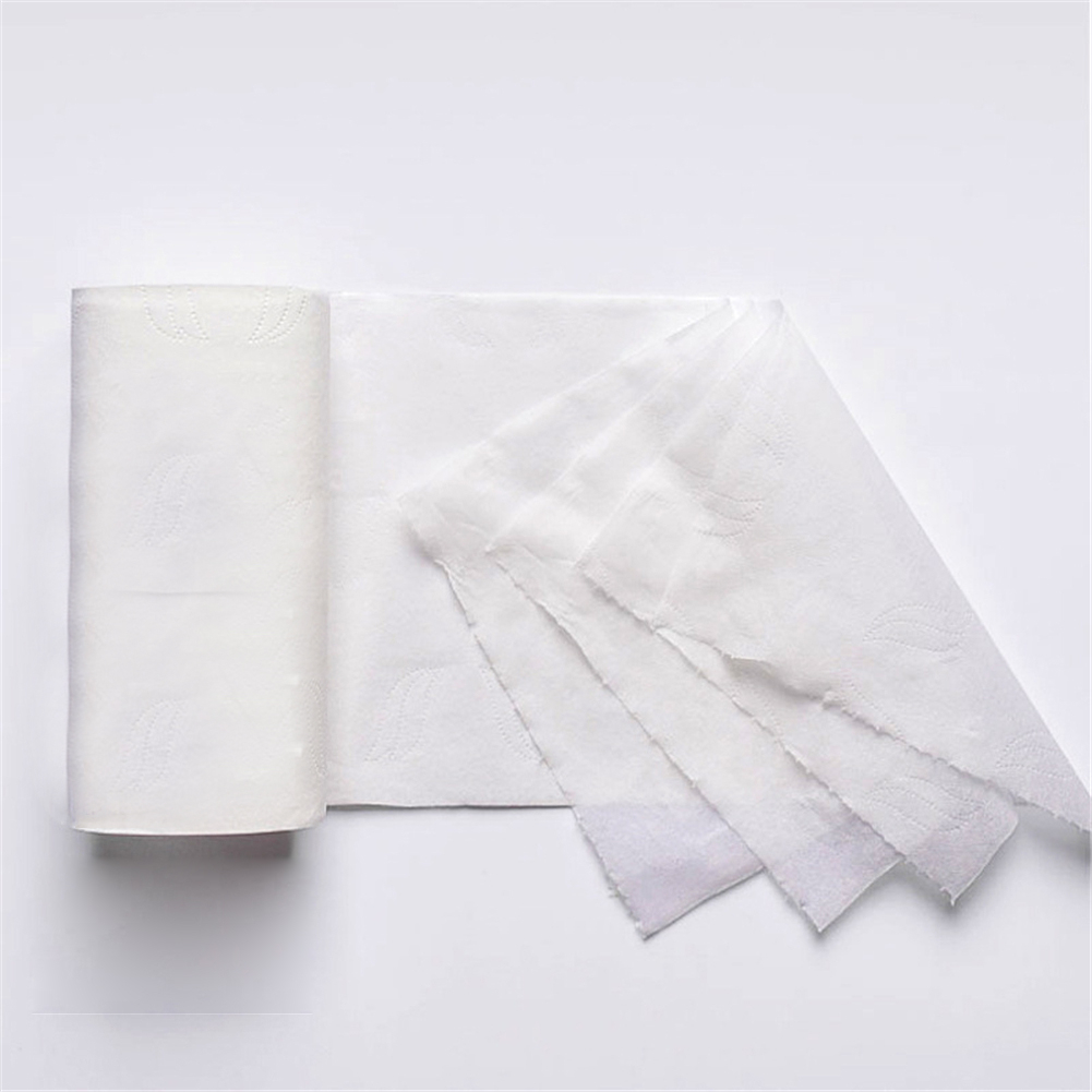 10 Rolls Soft Toilet Paper Roll Paper Tissue Paper Roll 4 Layer Thickened Household Paper Wetable Paper For House Nakin Paper