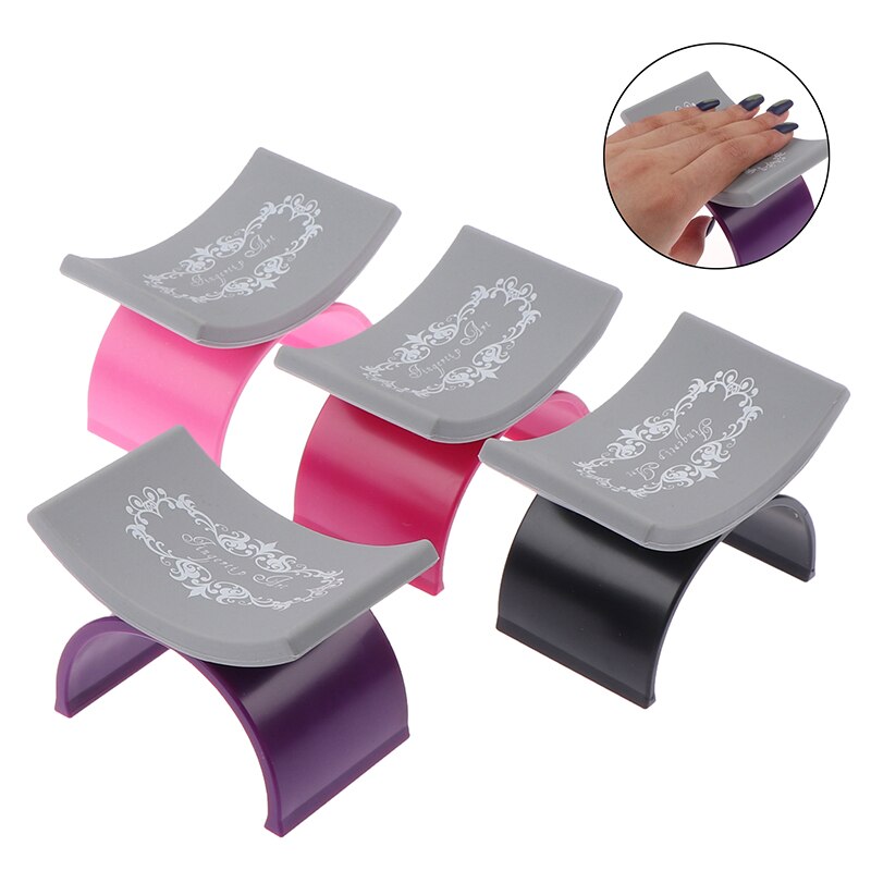 1Pcs U Vorm Plastic & Siliconen Kussen Kussen Salon Hand Houder Pad Nail Art Arm Rest