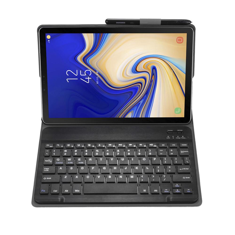 Luxury Slim Case for Samsung Galaxy Tab A A2 10.5 T590 T595 SM-T590 Cover Funda Detachable Bluetooth Keyboard Leather Stand