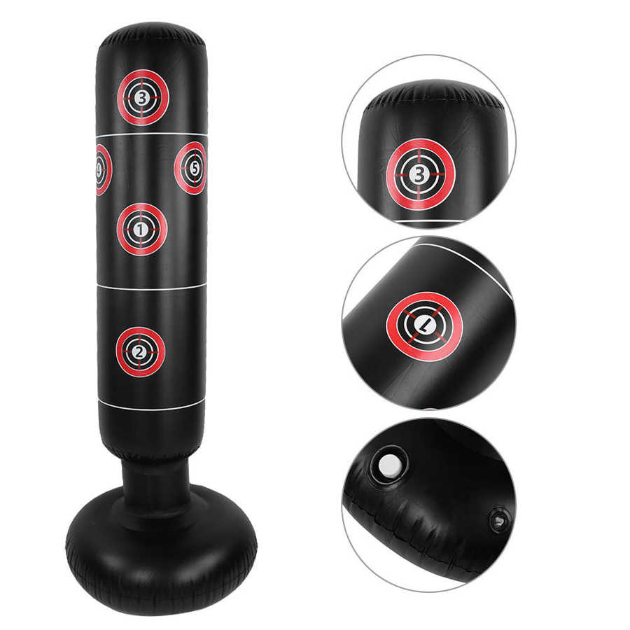 Volwassen Kinderen Fitness Boksen Kolom Opblaasbare Zachte Flexibele Folding Zandzakken