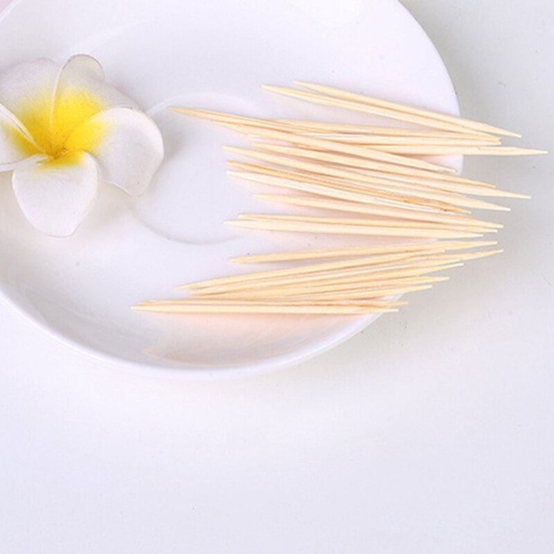 Palillo de dientes de bambú Natural, palillos dentales de madera duraderos para el hogar, restaurante, productos de Hotel, herramientas, 100 unids/paquete