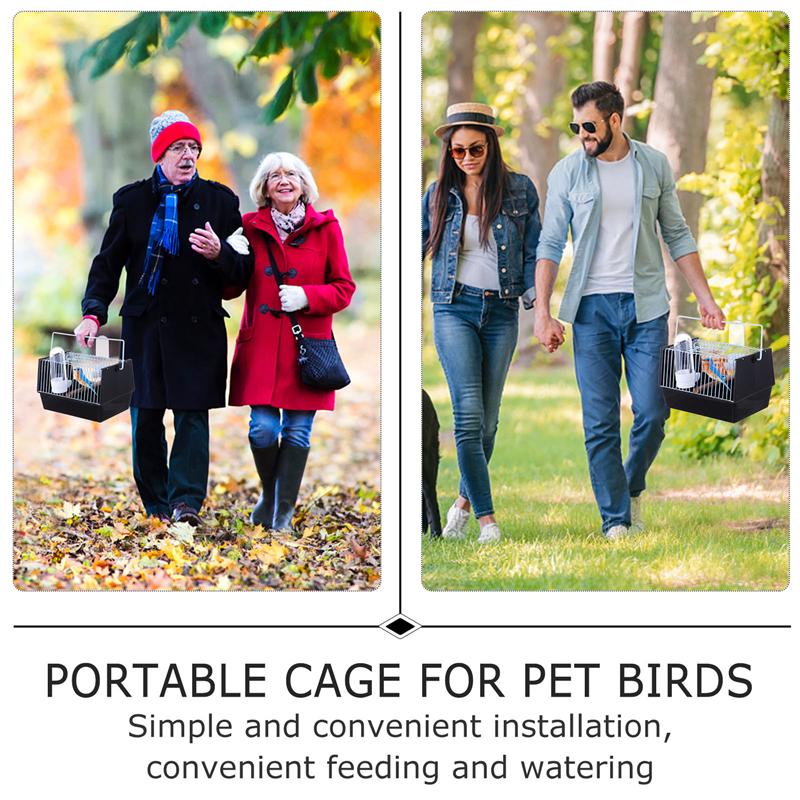 1 PC Bird Travel Cage Portable Handheld Durable Carrier Cage Travel Cage for Cockatiel Peony Mannikin Budgerigar Conure