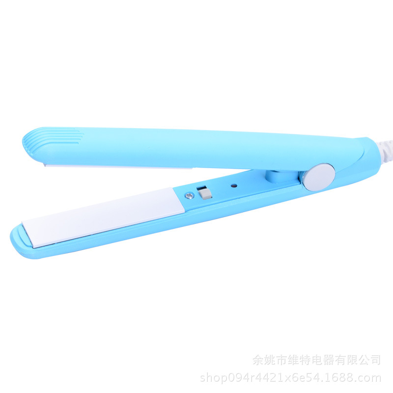 Mini rolo de cachos para cabelo, prancha de cabelo reta portátil para ondulação capilar, rolo, ferramenta elétrica, quente: blue