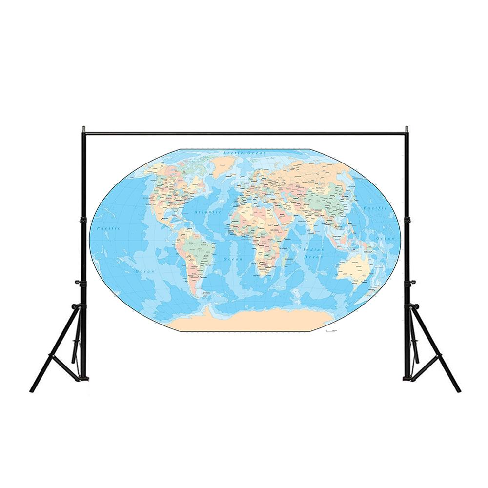 The World Map150x225cm Non-woven Waterproof Map without National Flag For Education