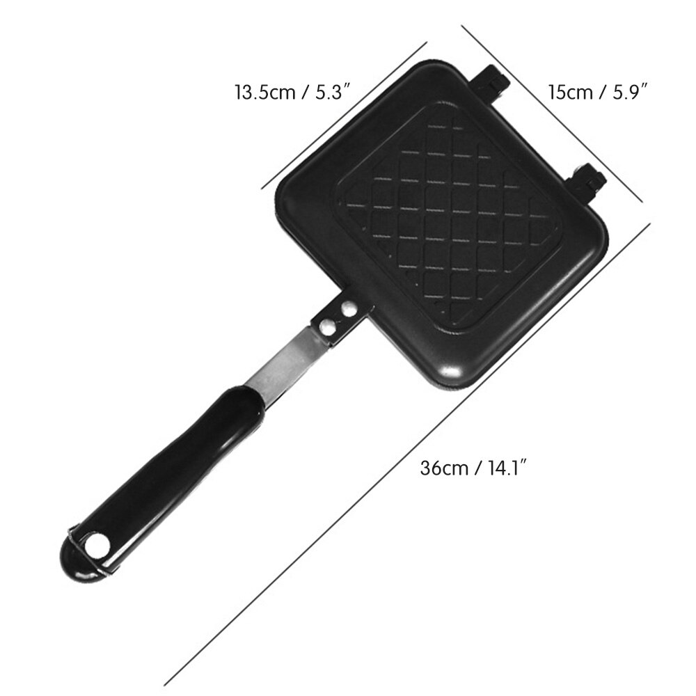 Double-Sided Sandwich Pan Non-Stick Foldable Grill Frying Pan For Bread Toast Breakfast Machine Pancake For Kitchen Supplies