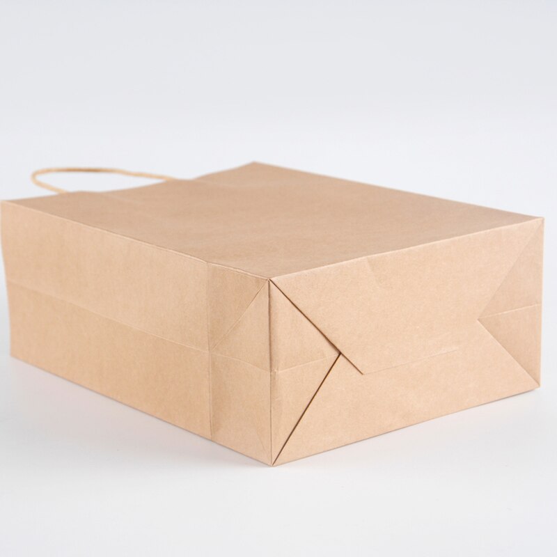 Luda 20Pcs 5.9X3.15X8 Inch Kraft Papieren Zakken Kleine Papieren Zakken Met Handvatten Bulk Party zakken Papieren Boodschappentassen Kraft B