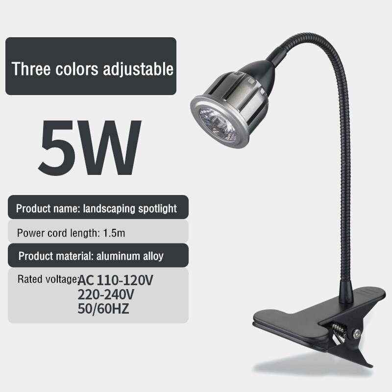 Luz de acuario LED de espectro completo COB paisajismo del tanque de peces, foco para acuarios plantados, decoración de terrario, Nano: 7