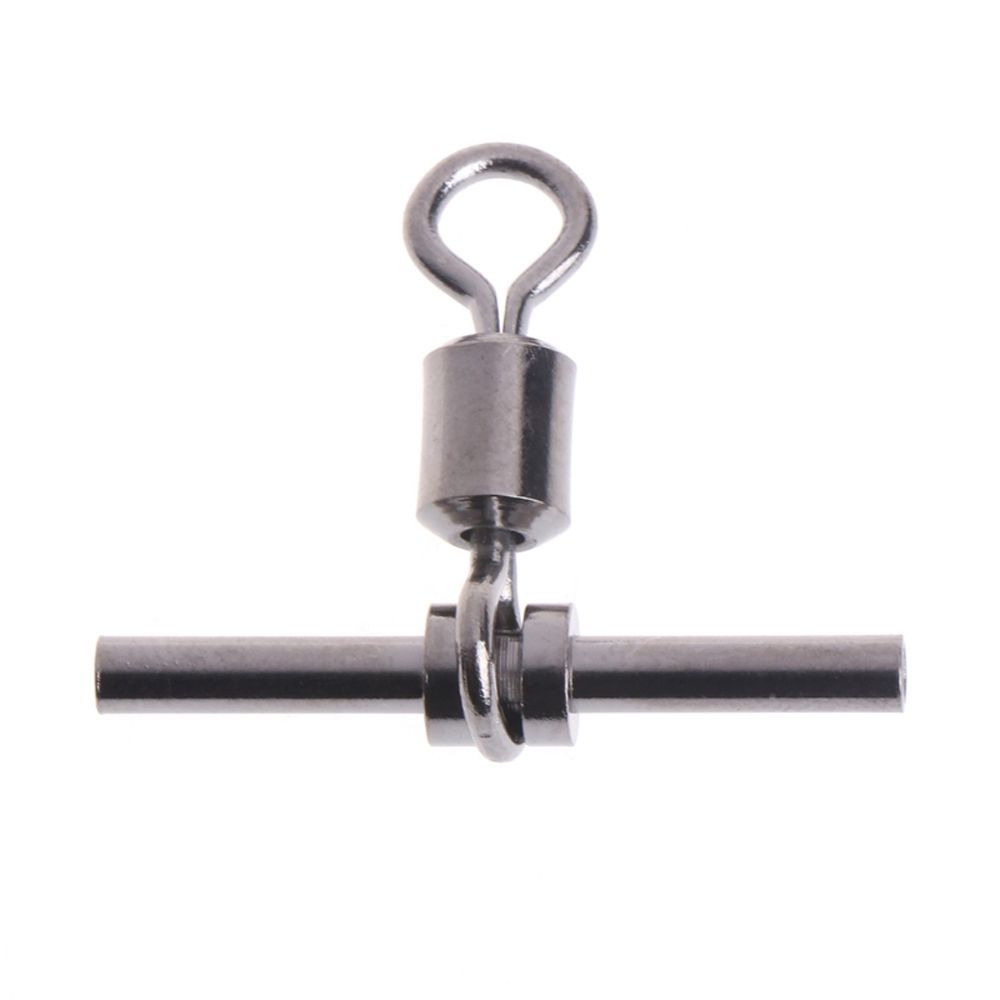 10Pcs Cross SwivelBall Bearing Fish Line Rolling Swivel Fishing Hook Connector Cross Line Crane Fishhook Connector