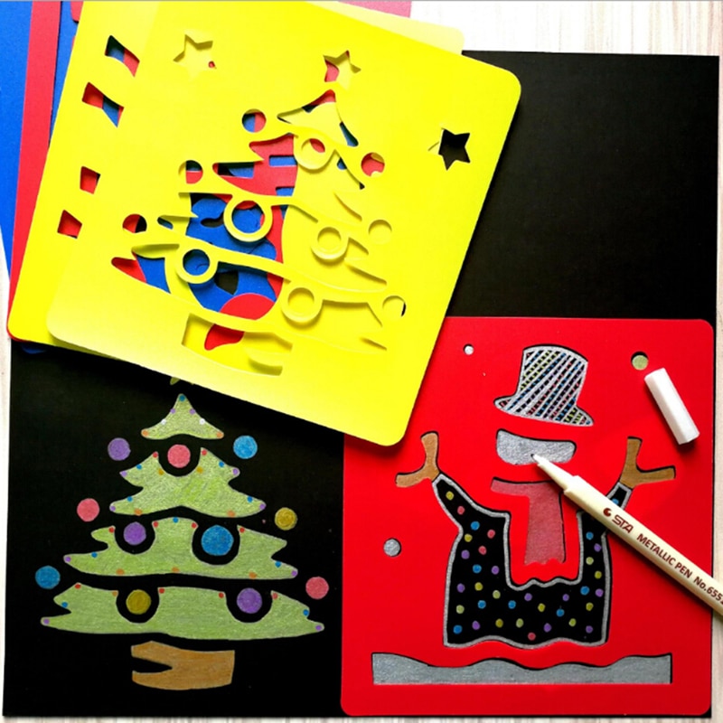 Creatieve Stencils Pak Kinderen Schilderen Sjabloon Kids Opstellen Tekening Tools Stencil 6 Stks/set