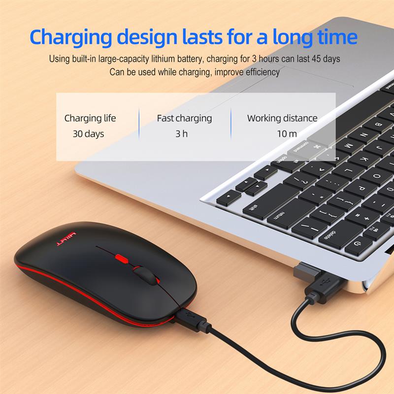 Ywit rgb wireless mouse  g852 silent 2.4g wifi & bluetooth 5.1 tragbare mini-maus kabellose maus für macbook laptop pc computer
